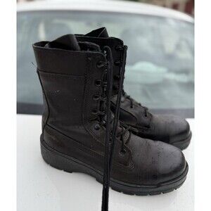 Belleville Women’s 360ST Black Leather Vibram Sole Combat Boots Steel Toe Sz 8R